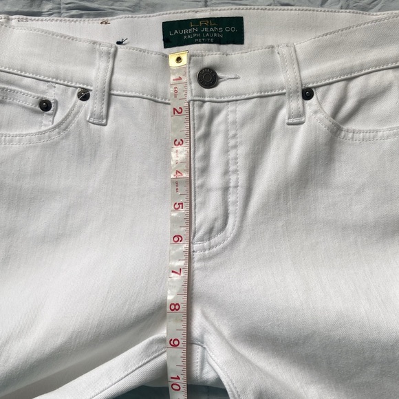 Ralph Lauren Straight Leg Denim Jeans Pants White 4 Ankle or 4P NWOT - Picture 13 of 17